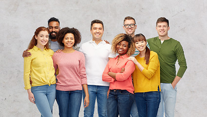 Image showing international group of happy smiling people