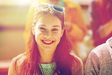 Image showing happy teenage girl face