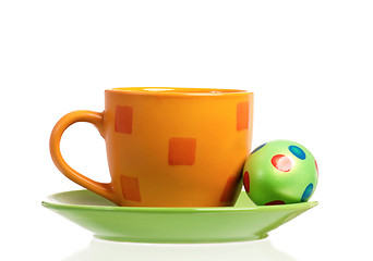 Image showing Cup with Easter egg