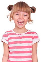 Image showing Emotional portrait little girl