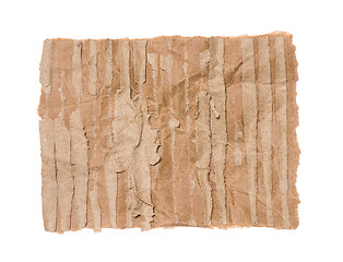 Image showing Piece of corrugated cardboard