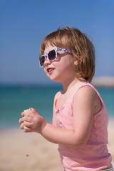 Image showing little girl at beach