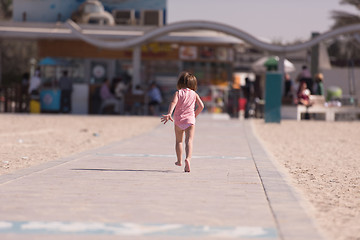 Image showing little cute girl at beach