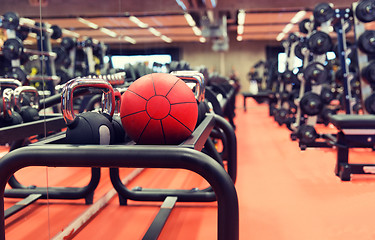 Image showing medicine ball and sports equipment in gym