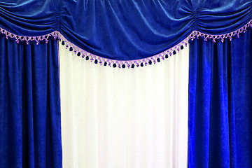 Image showing Blue curtains