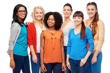 Image showing international group of happy smiling women