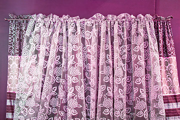 Image showing Floral curtains
