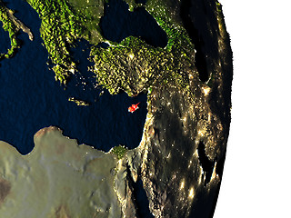 Image showing Cyprus from space during dusk