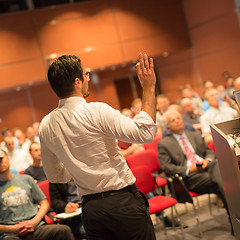 Image showing Speaker at Business Conference and Presentation.