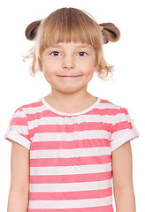 Image showing Emotional portrait little girl