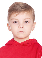 Image showing Emotional portrait little boy