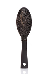 Image showing Black hair comb brush