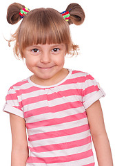 Image showing Emotional portrait of little girl