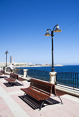 Image showing seaside promenade sliema malta europe