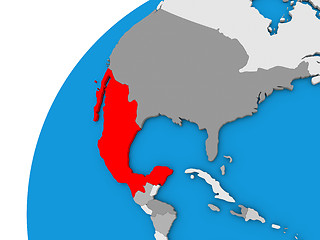 Image showing Mexico on globe in red