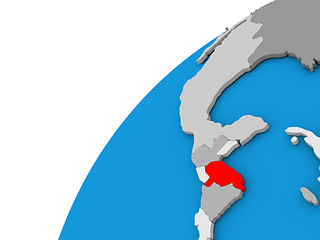 Image showing Honduras on globe in red