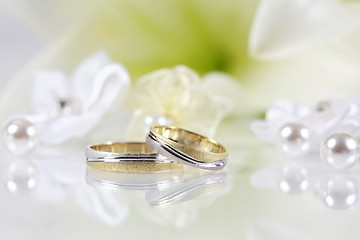 Image showing Wedding still life in white