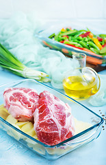 Image showing vegetables and meat in bowl