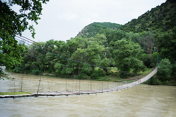 Image showing Suspension bridge in Georgia