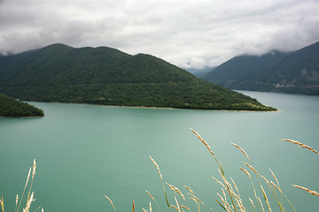 Image showing Zhinvali Reservoir in the mountains