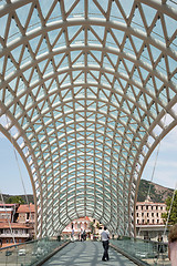 Image showing Bridge of Peace  in Tbilisi