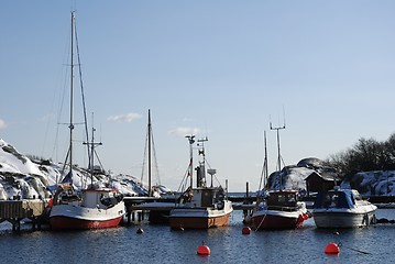 Image showing Fishingboats in Vestfold.