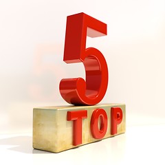 Image showing Top 5 3D Rating Sign