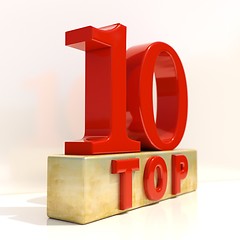 Image showing Top 10 3D Rating Sign