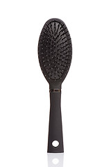 Image showing Black hair comb brush