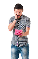 Image showing Man with gift box