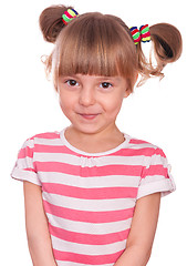 Image showing Emotional portrait little girl