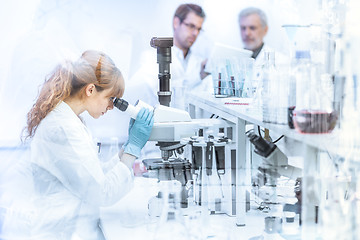 Image showing Health care researchers working in scientific laboratory.