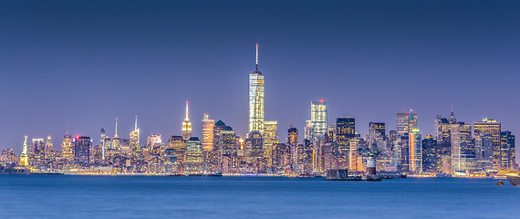 Image showing New York City Manhattan downtown skyline