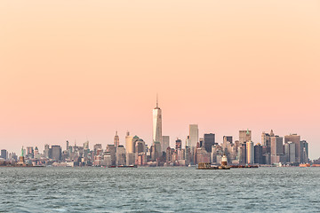 Image showing New York City Manhattan downtown skyline