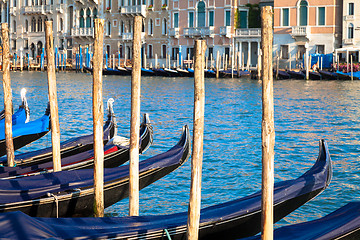 Image showing Venice, Gondolas detail
