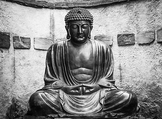 Image showing Meditating Japanese Buddha Statue