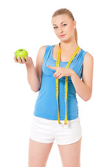 Image showing Woman doing fitness exercise