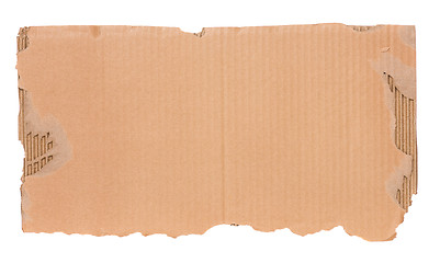 Image showing Piece of corrugated cardboard