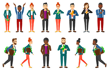 Image showing Vector set of business characters.