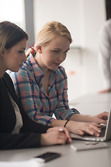 Image showing Group of young people meeting in startup office