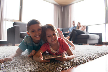 Image showing couple spending time with kids