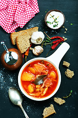 Image showing soup with beet