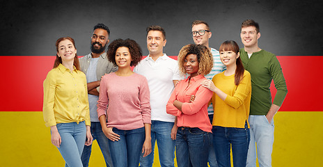 Image showing international group of happy smiling people