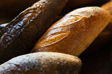 Image showing close up of bread loafs