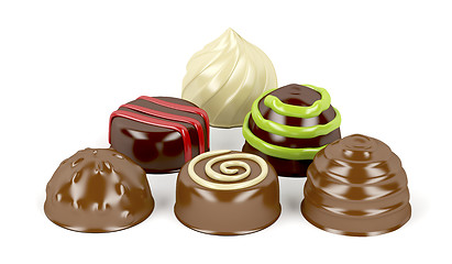 Image showing Mix of chocolate candies