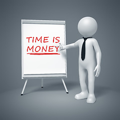 Image showing business man presenting time is money
