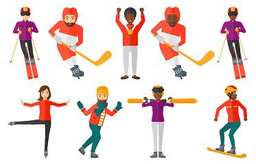 Image showing Vector set of sport characters.