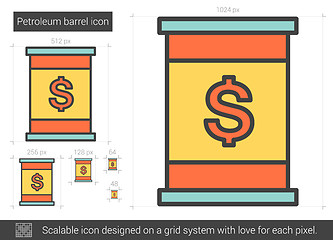 Image showing Petroleum barrel line icon.