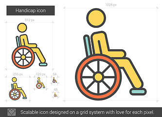Image showing Handicap line icon.