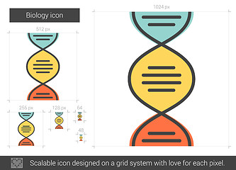 Image showing Biology line icon.